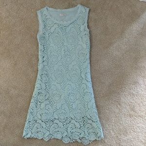 Mint Green Lace Shift Dress